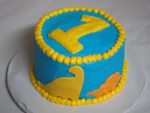 Dinosaur Smash Cake